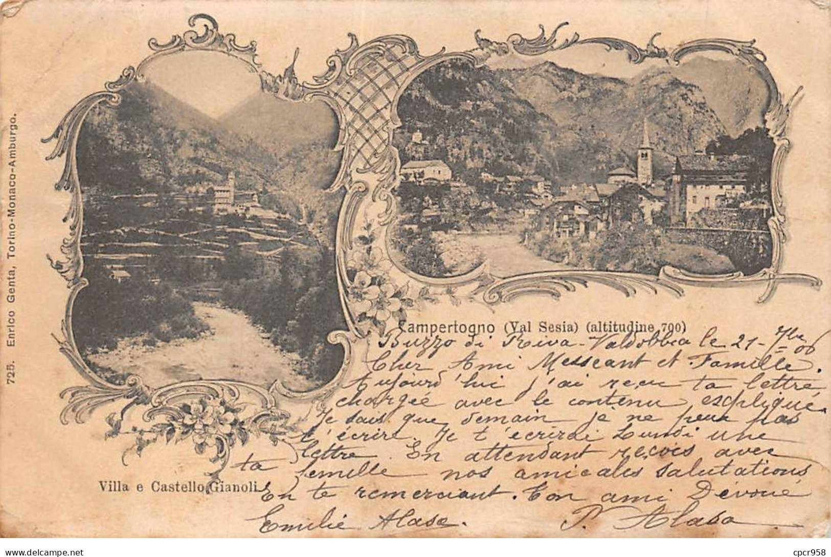 ITALIE - CAMPERTOGNO - SAN39187 - Villa E Castello Gianoli - En L'état - Vercelli