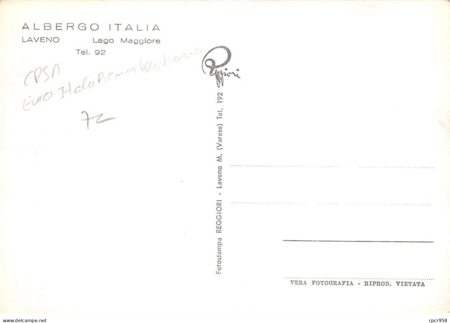 ITALIE - ALLERGO - SAN39184 - Laveno - Lago Maggiore - 15x10 Cm - Verbania