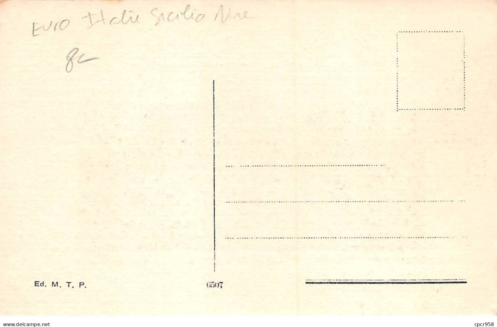 ITALIE - PALERMO - SAN39211 - Monte Pellegrino - Andere & Zonder Classificatie