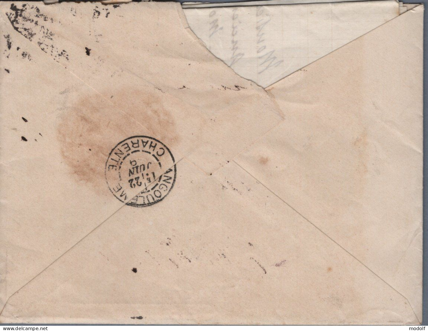 Courrier Daté De 1889 Avec 3 Lettres Agent De Change Moreau - Angoulème - Manuscrits