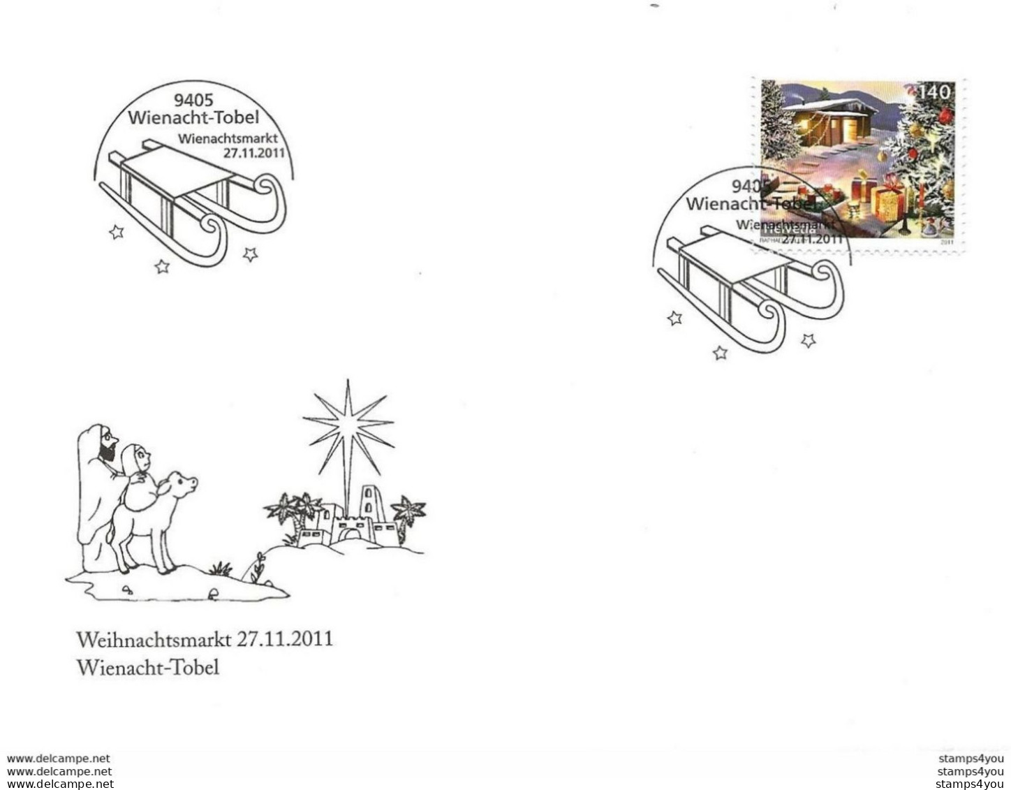 413 - 48 - Enveloppe Avec Oblit Spéciale  "Wienachtsmarkt 2011" - Poststempel