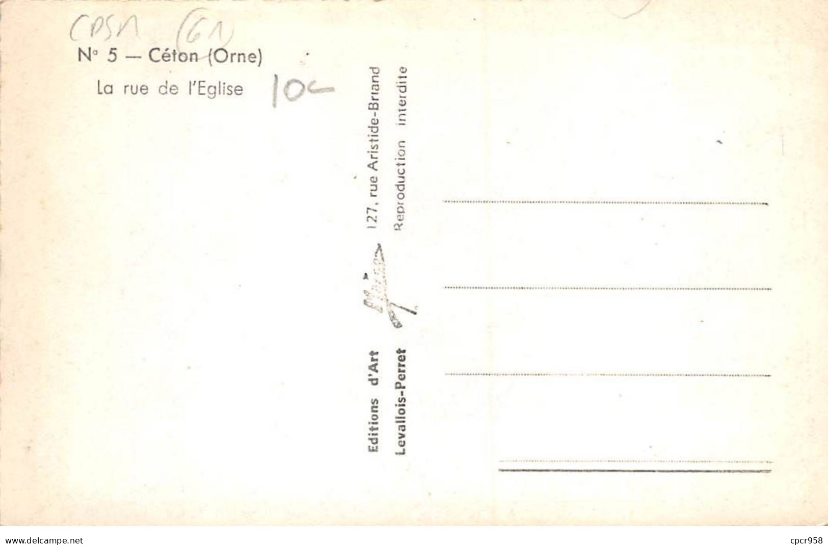 61 - CETON - SAN58481 - La Rue De L'Eglise - CPSM 14x9 Cm - Other & Unclassified