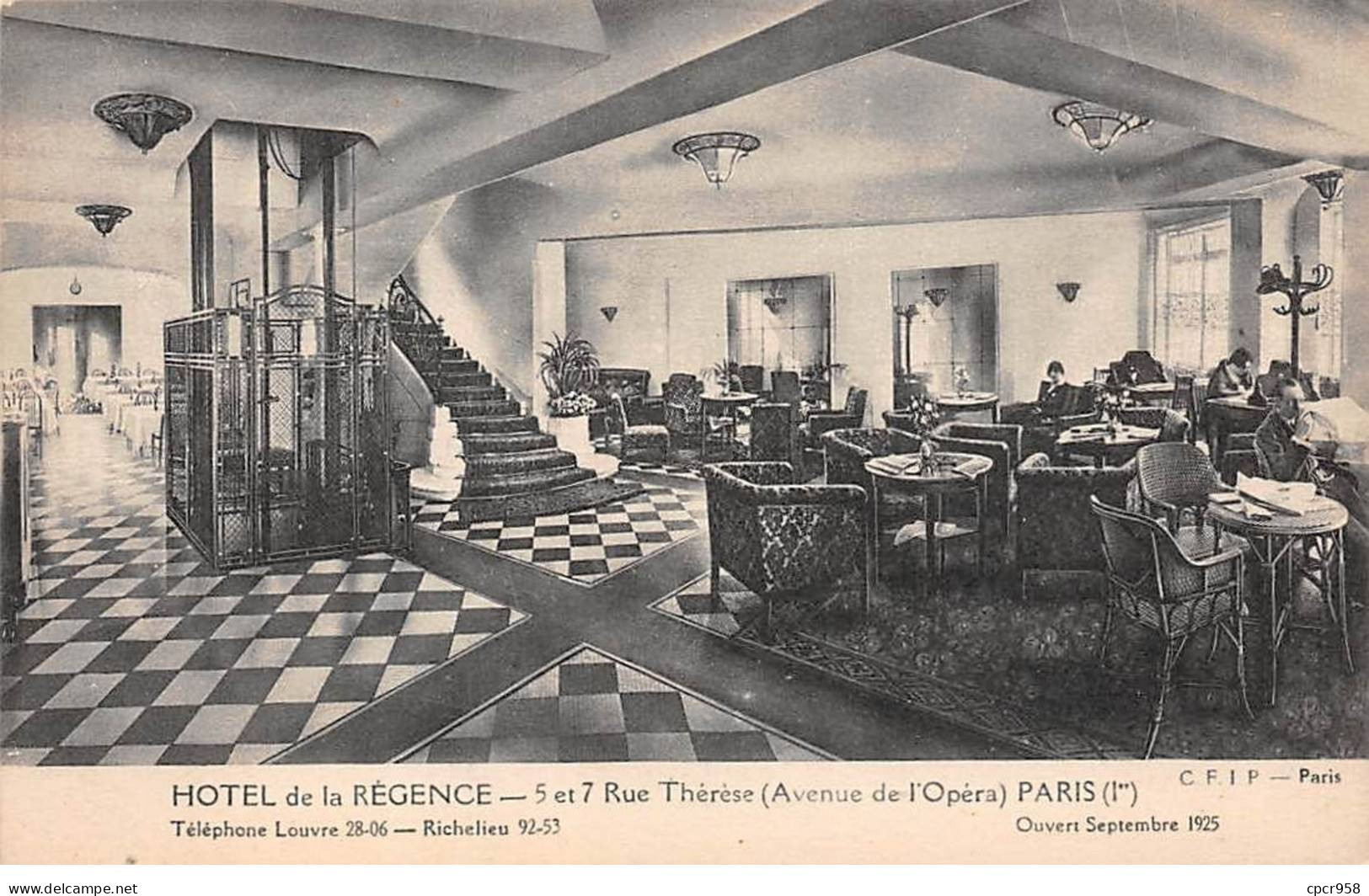 75001 - PARIS - SAN58523 - Hôtel De La Régence - Rue Thérèse - Avenue De L'Opéra - Paris (01)