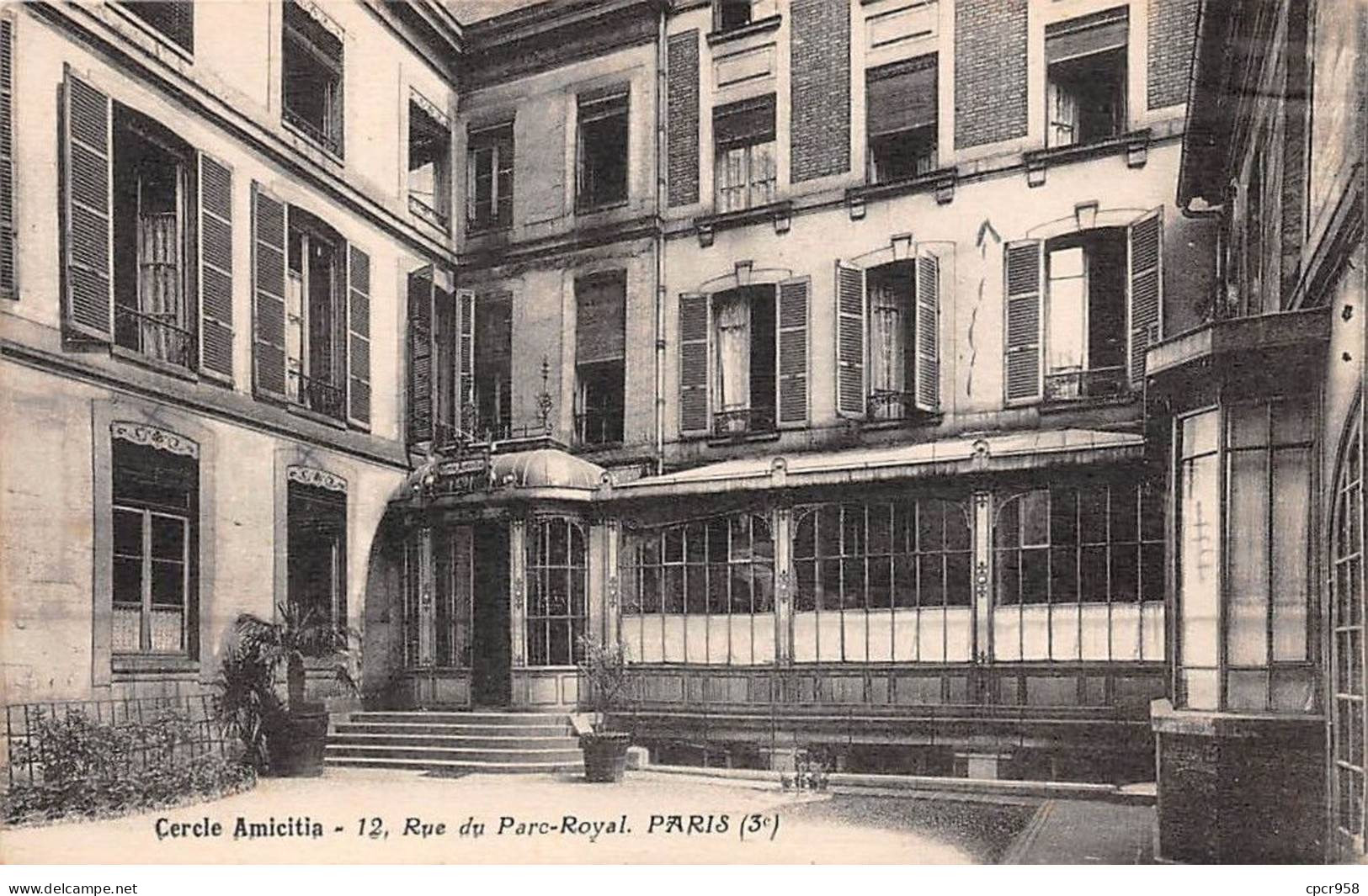 75003 - PARIS - SAN58524 - Cercle Amicitia - Rue Du Parc Royal - Distrito: 03