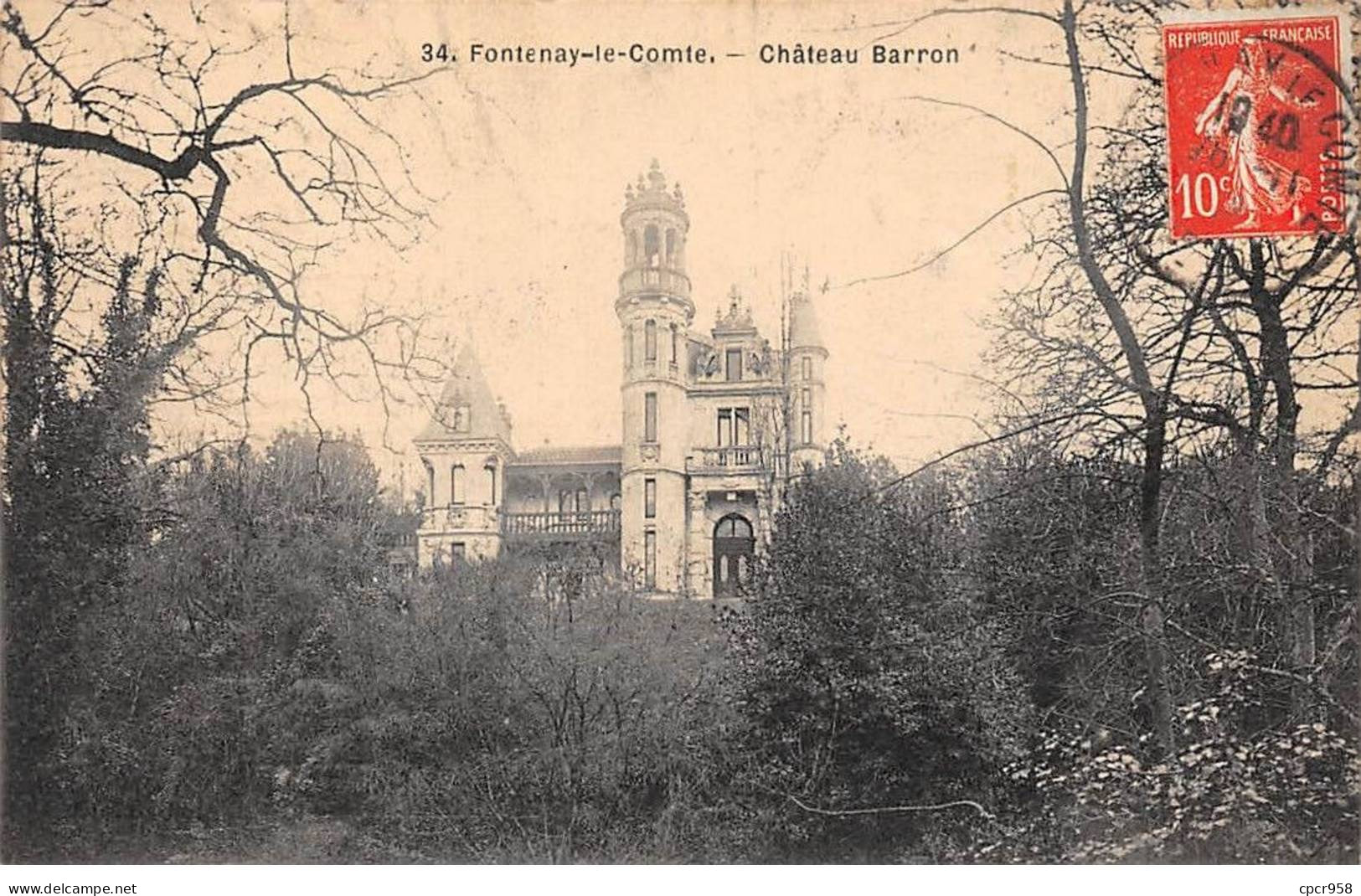 85 - FONTENAY LE COMTE - SAN58572 - Château Barron - Fontenay Le Comte