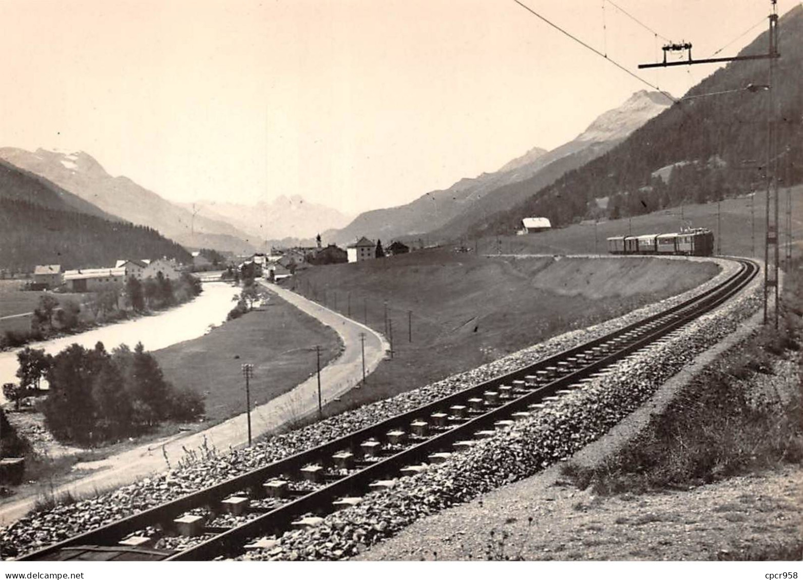 SUISSE - SAN58804 - CF Rhétiques - Voie Métrique - Ligne De L'Engadine Vers Madulain - CPSM 15x10 Cm - Autres & Non Classés