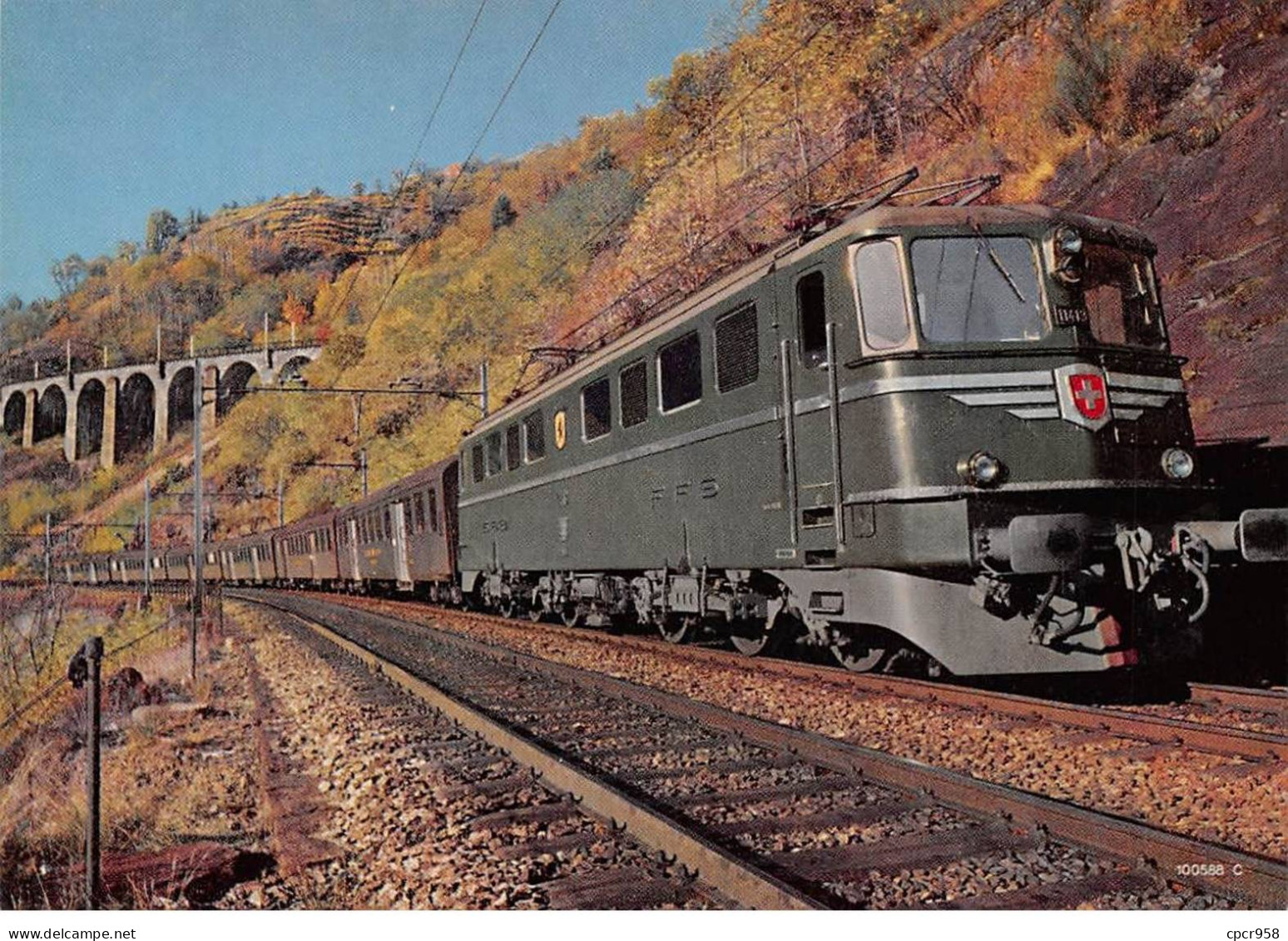 SUISSE - SAN58823 - Lokomotive Ae 6/6 Of The SFR Ont The Gotthard Line - CPSM 15x10 Cm - Autres & Non Classés