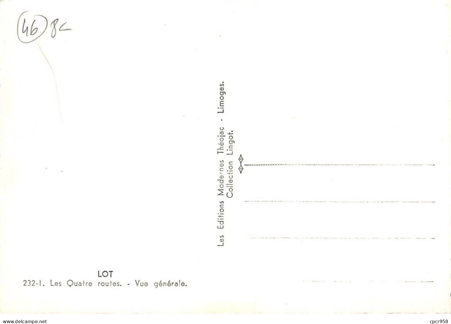 46 - QUATRE ROUTES - SAN39997 - Vue Générale - CPSM15x10 Cm - Otros & Sin Clasificación