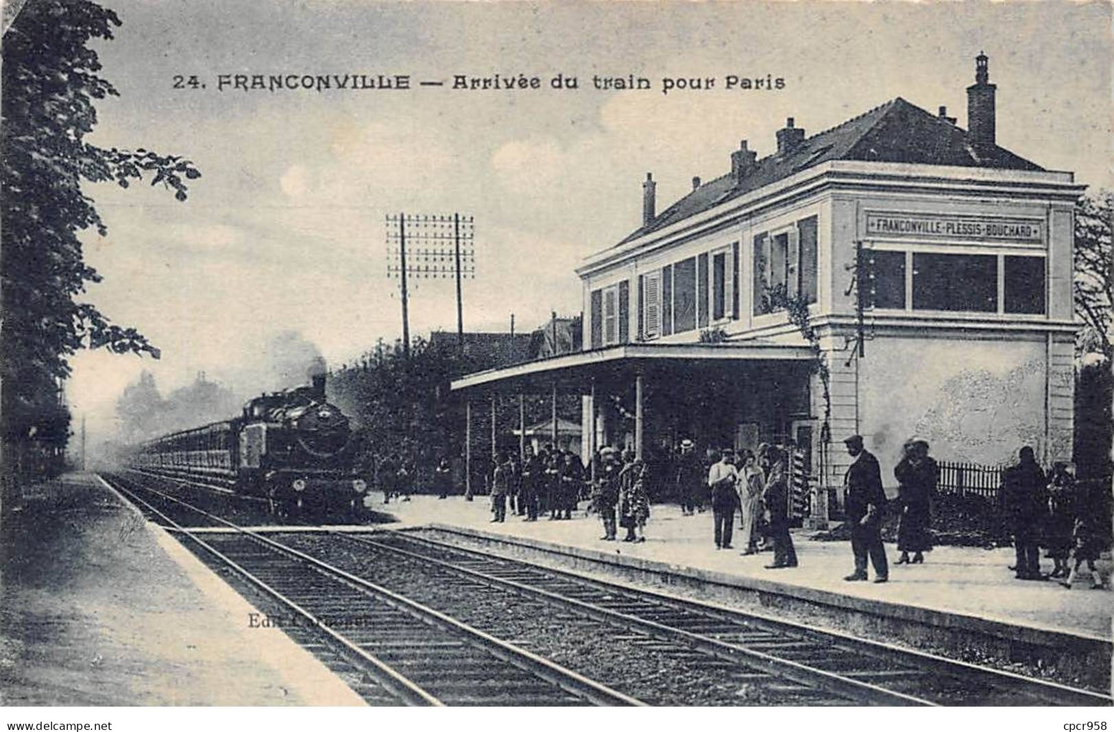 95 - FRANCONVILLE - SAN56164 - Arrivée Du Train Pour Paris - Train - Franconville