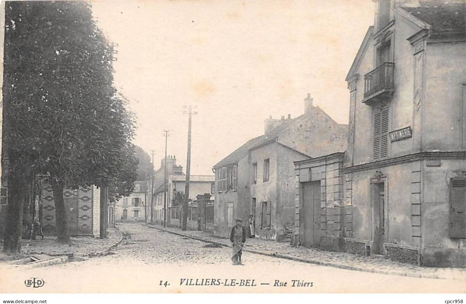 95 - VILLIERS LE BEL - SAN56211 - Rue Thiers - Pli - Villiers Le Bel