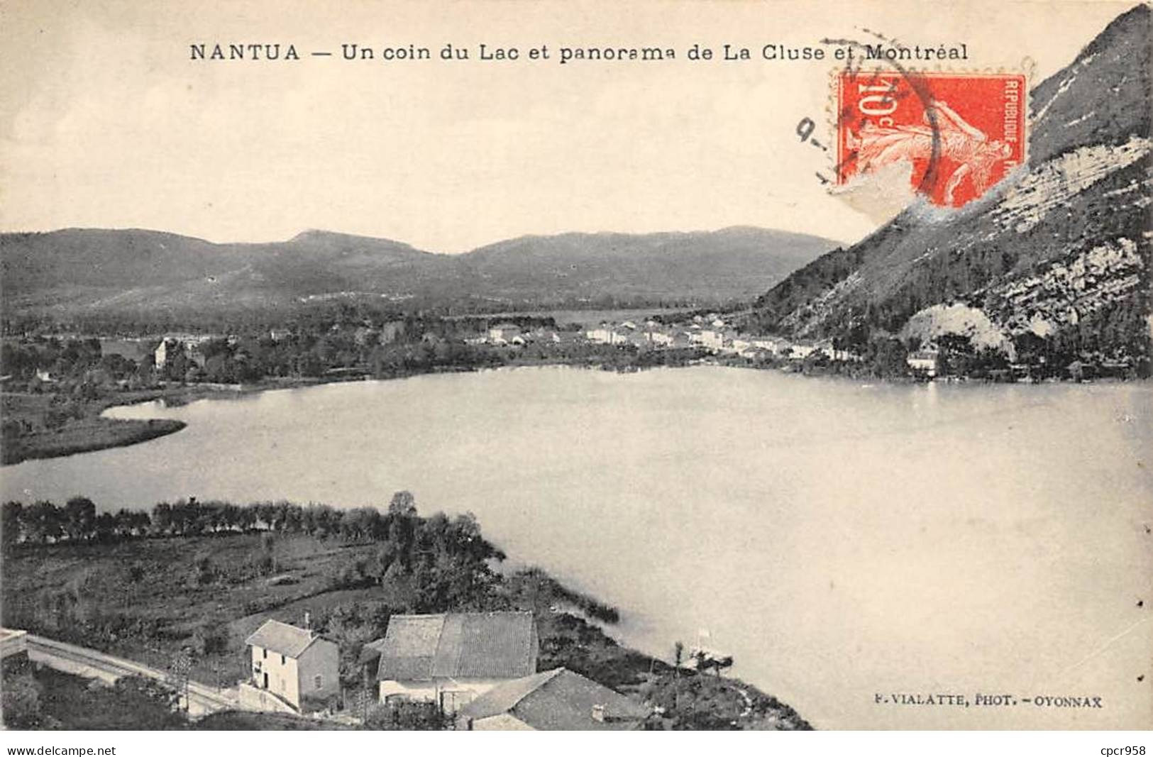 01 - NANTUA - SAN57729 - Un Coin Du Lac Et Panorama De La Cluse Et Montréal - Nantua