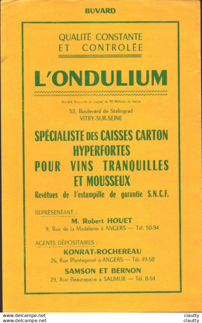 Buvard L'ondulium , Spécialiste Des Caisses Carton Pour Vins Et Mousseux , Représentant Houet Angers - Liquor & Beer