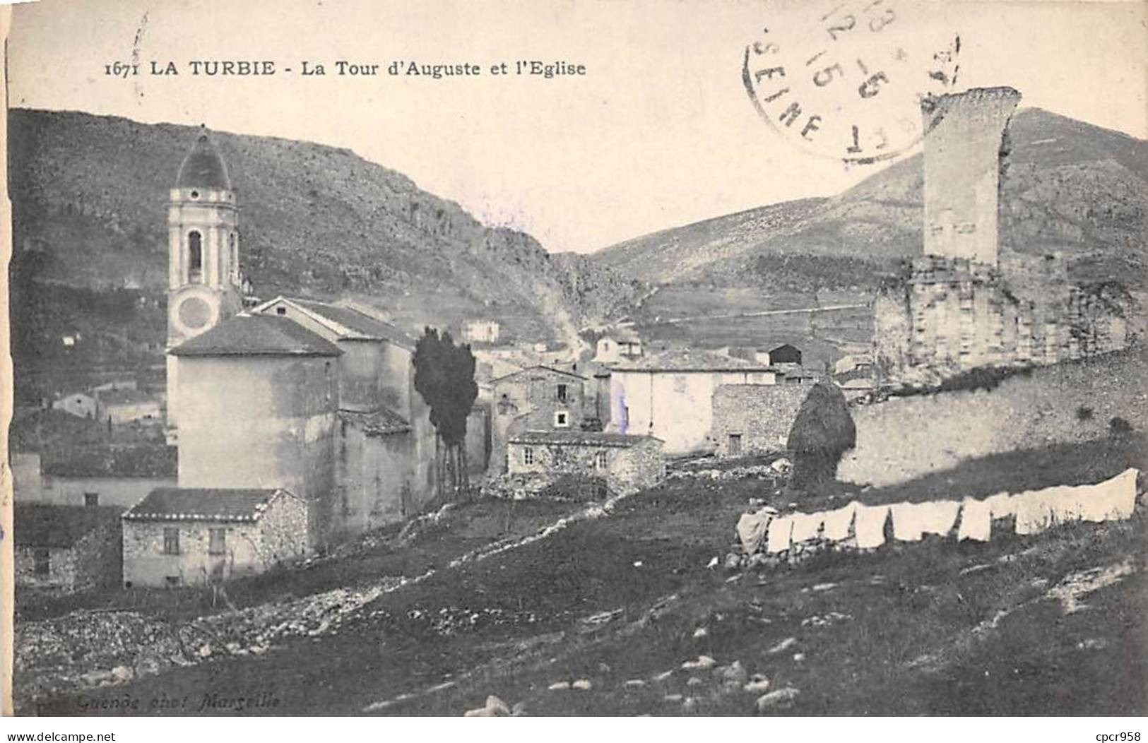 06 - LA TURBIE - SAN57996 - La Tour D'Auguste Et L'Eglise - La Turbie