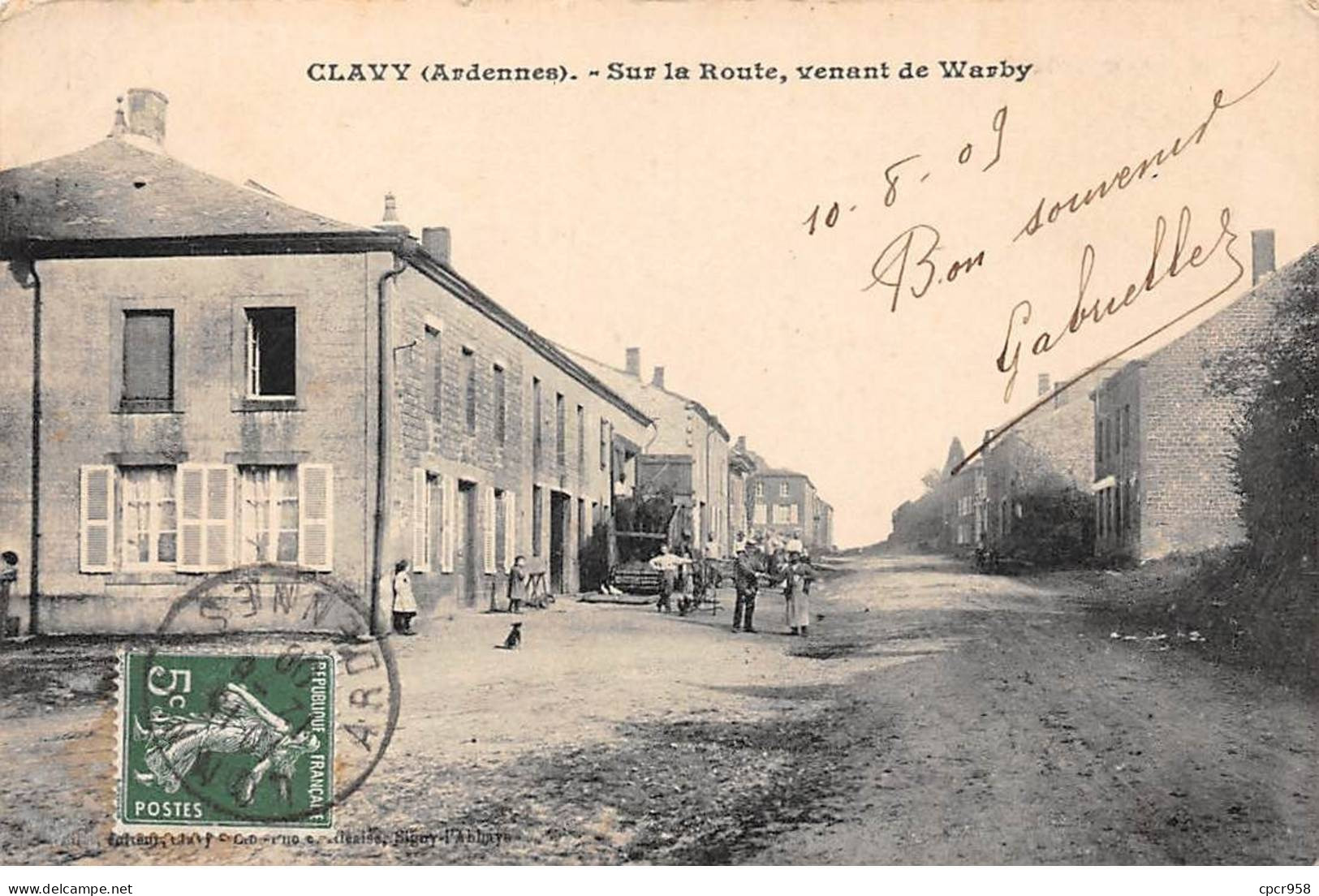 08 - CLAVY - SAN58084 - Sur La Route, Venant De Warby - Autres & Non Classés