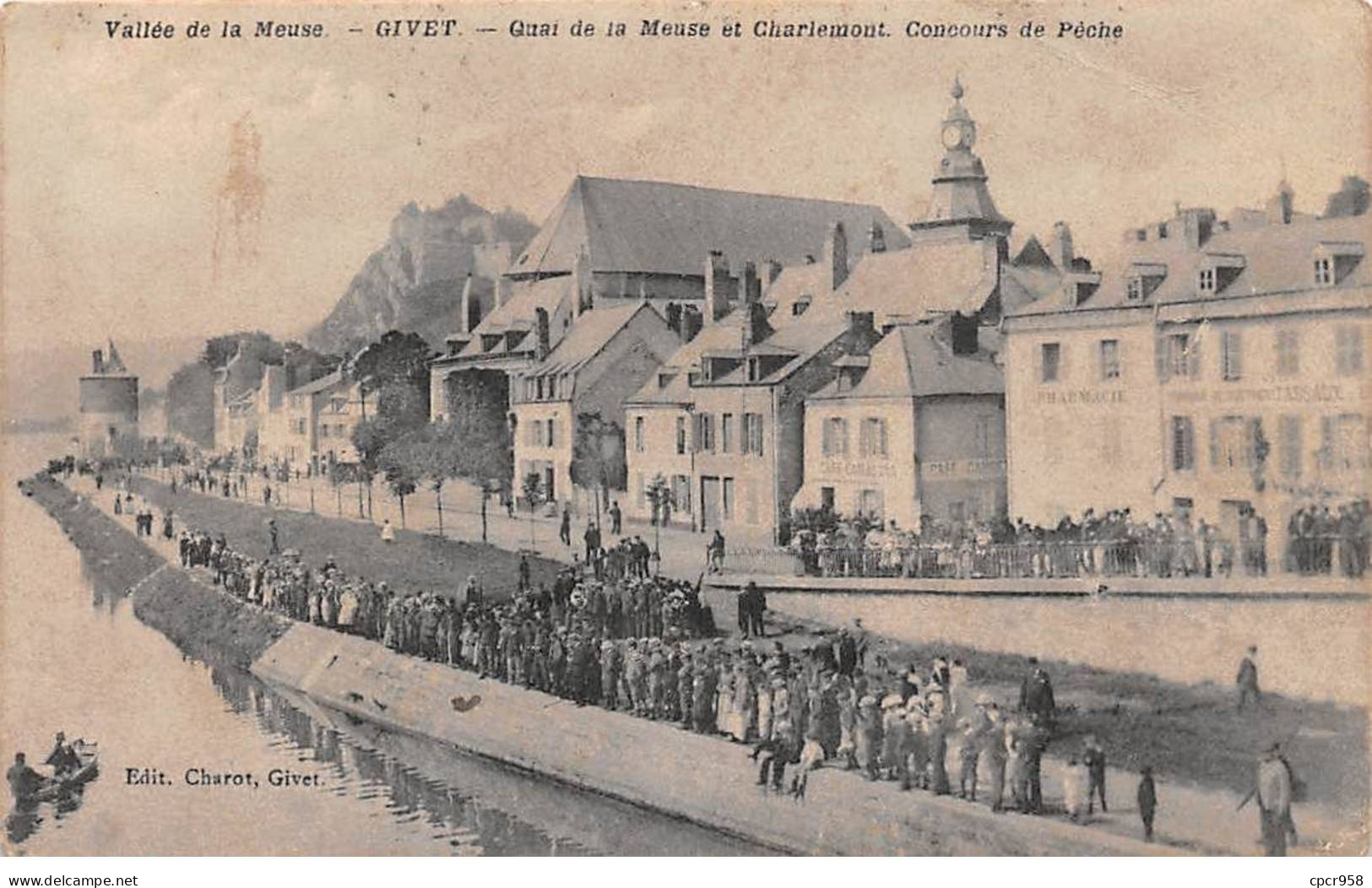 08 - GIVET - SAN58073 - Quai De La Meuse Et Charlemont - Concours De Pêche - Givet