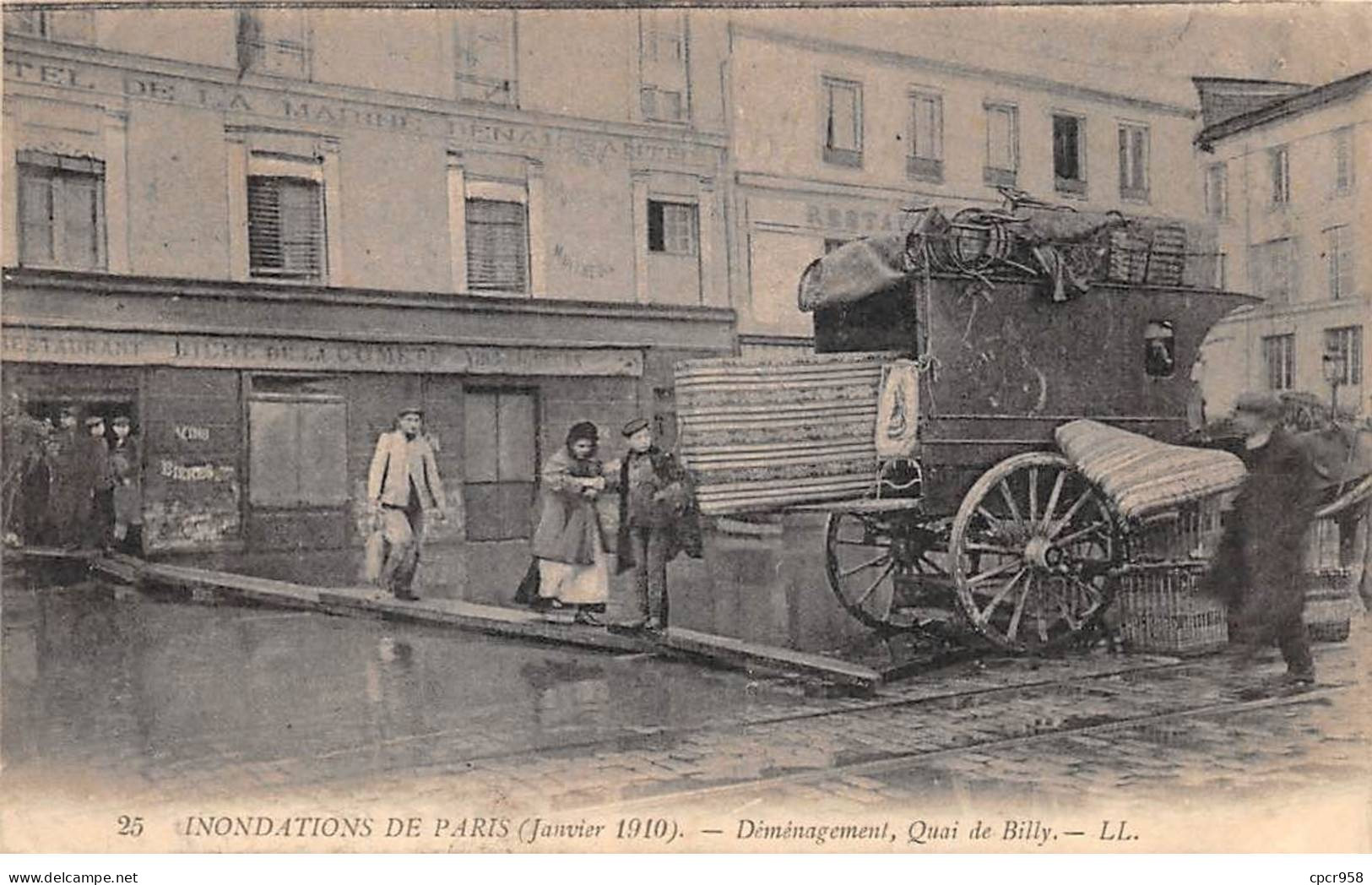 75 - PARIS - SAN55639 - Déménagement, Quai De Billy - Inondations De Paris - Janvier 1910 - Überschwemmung 1910