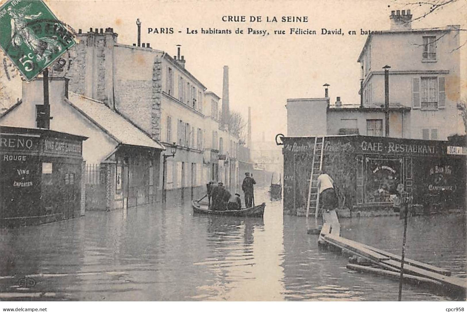 75016 - PARIS - SAN55719 - Les Habitants De Passy - Rue Félicien David En Bateau - Arrondissement: 16