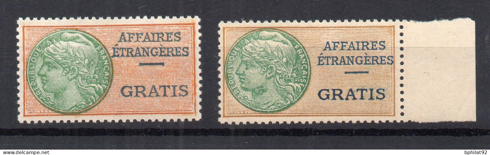 !!! FISCAL, AFFAIRES ETRANGERES N°7/7a NEUFS ** - Stamps