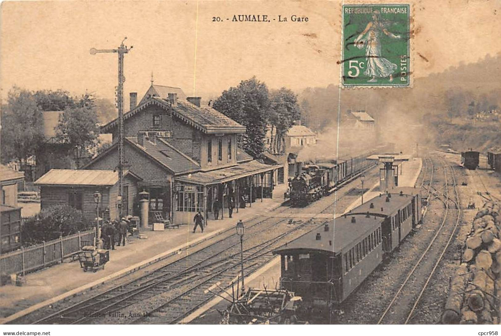 76 - AUMALE - SAN55774 - La Gare - Train - Aumale