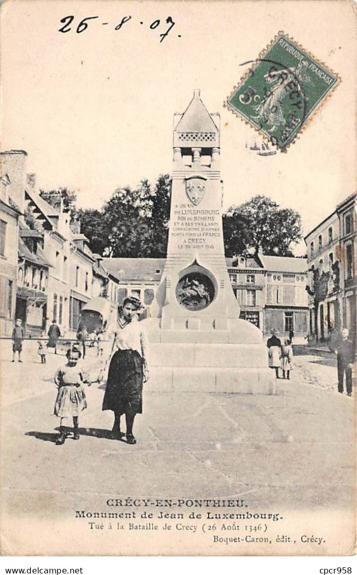 80 - CRECY EN PONTHIEU - SAN56002 - Monument De Jean De Luxembourg - Crecy En Ponthieu