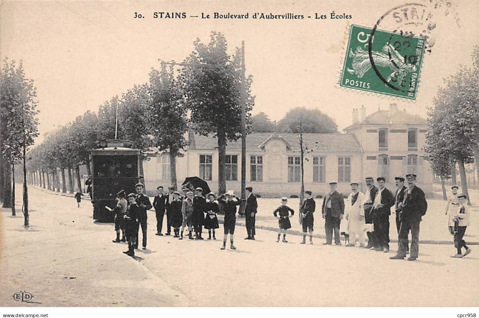 93 - STAINS - SAN56029 - La Boulevard D'Aubervilliers - Les Ecoles - Train - Stains