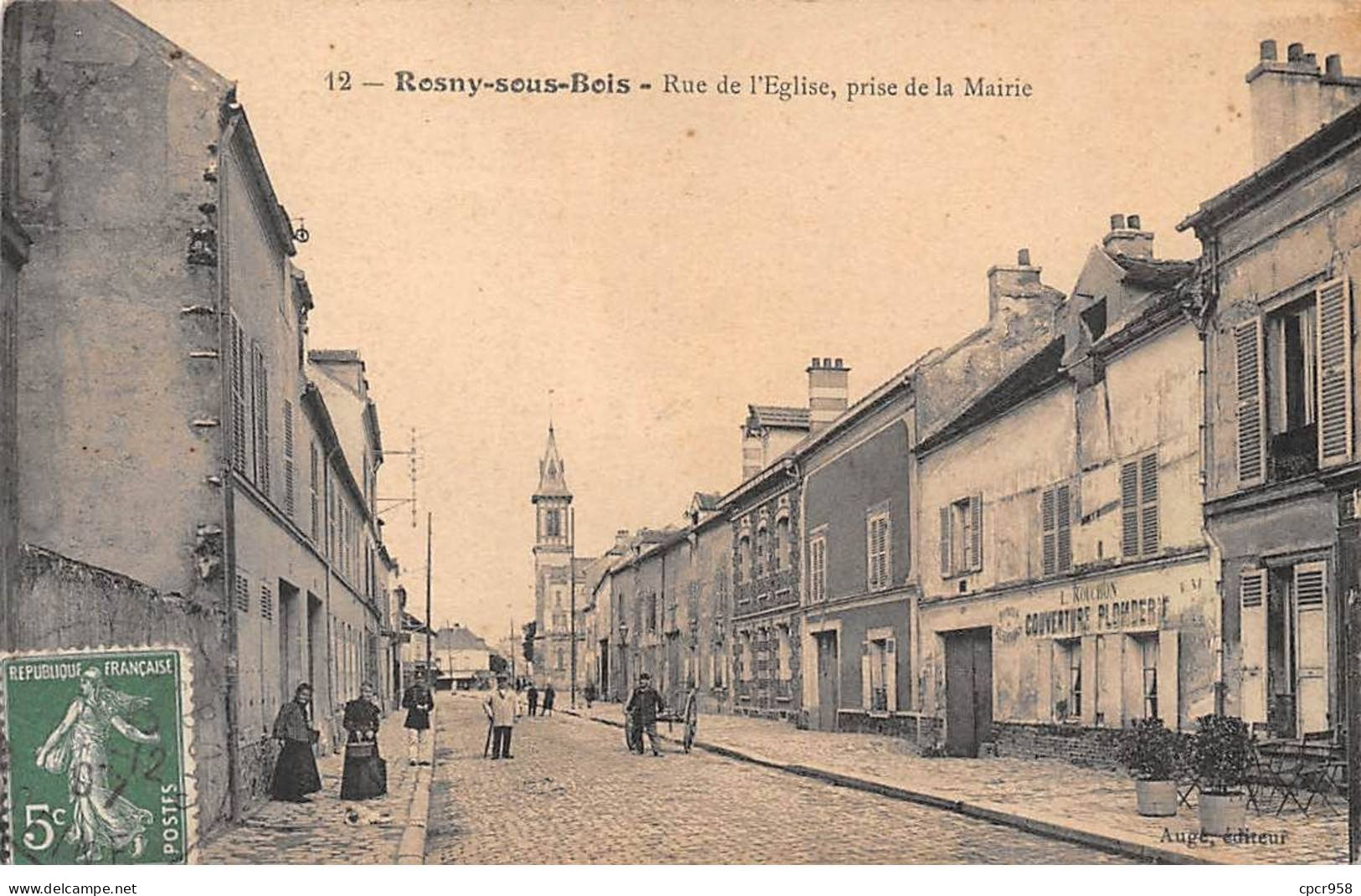 93 - ROSNY SOUS BOIS - SAN56051 - Rue De L'Eglise - Prise De La Mairie - Rosny Sous Bois