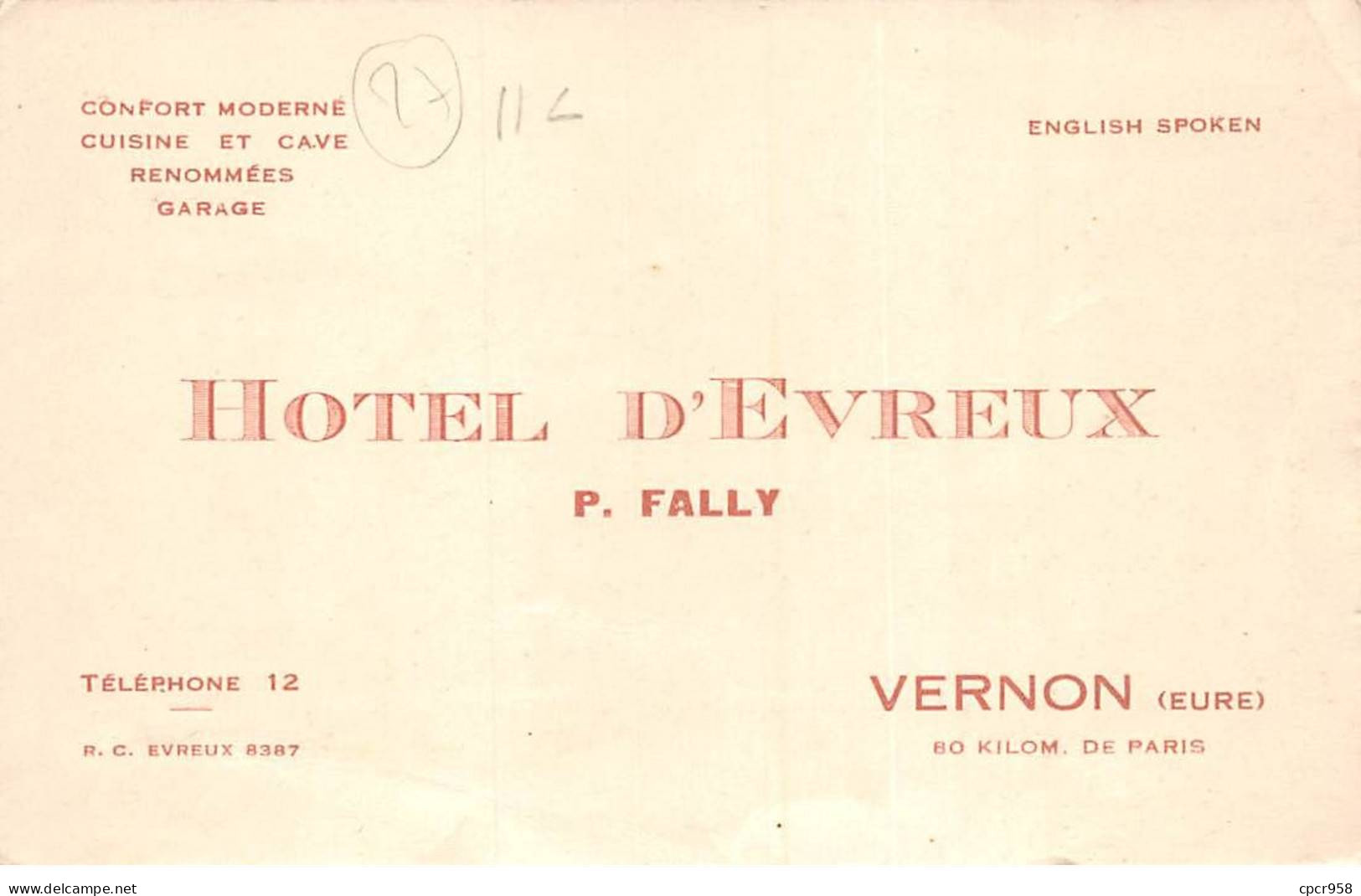 27 - VERNON - SAN54260 - Hôtel D'Evreux - P. Fally - Vernon