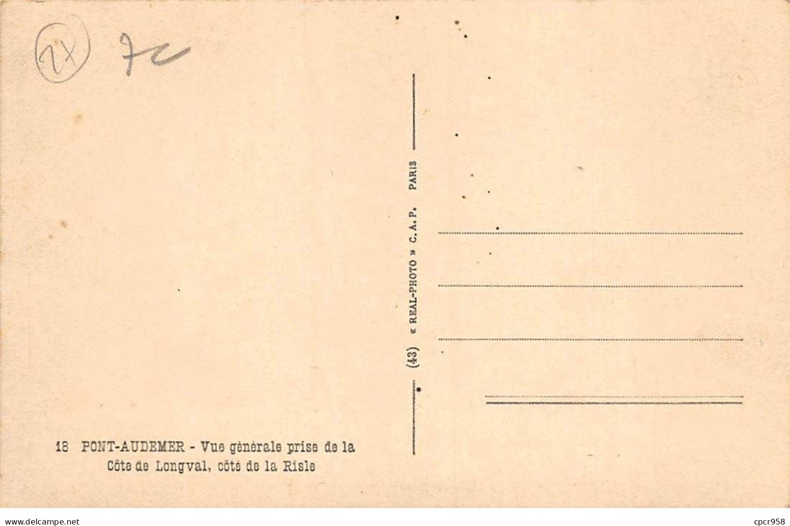 27 - PONT AUDEMER - SAN54287 - Vue Générale Prise De La Côte De Longval - Côte De La Risle - Pont Audemer