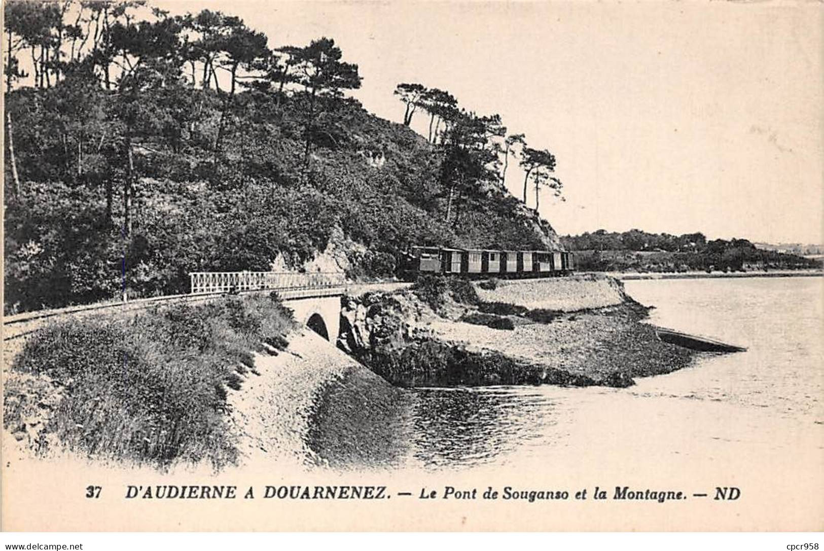 29 - D AUDIERNE A DOUARNENEZ - SAN54341 - Le Pont De Souganso Et La Montagne - Train - Douarnenez