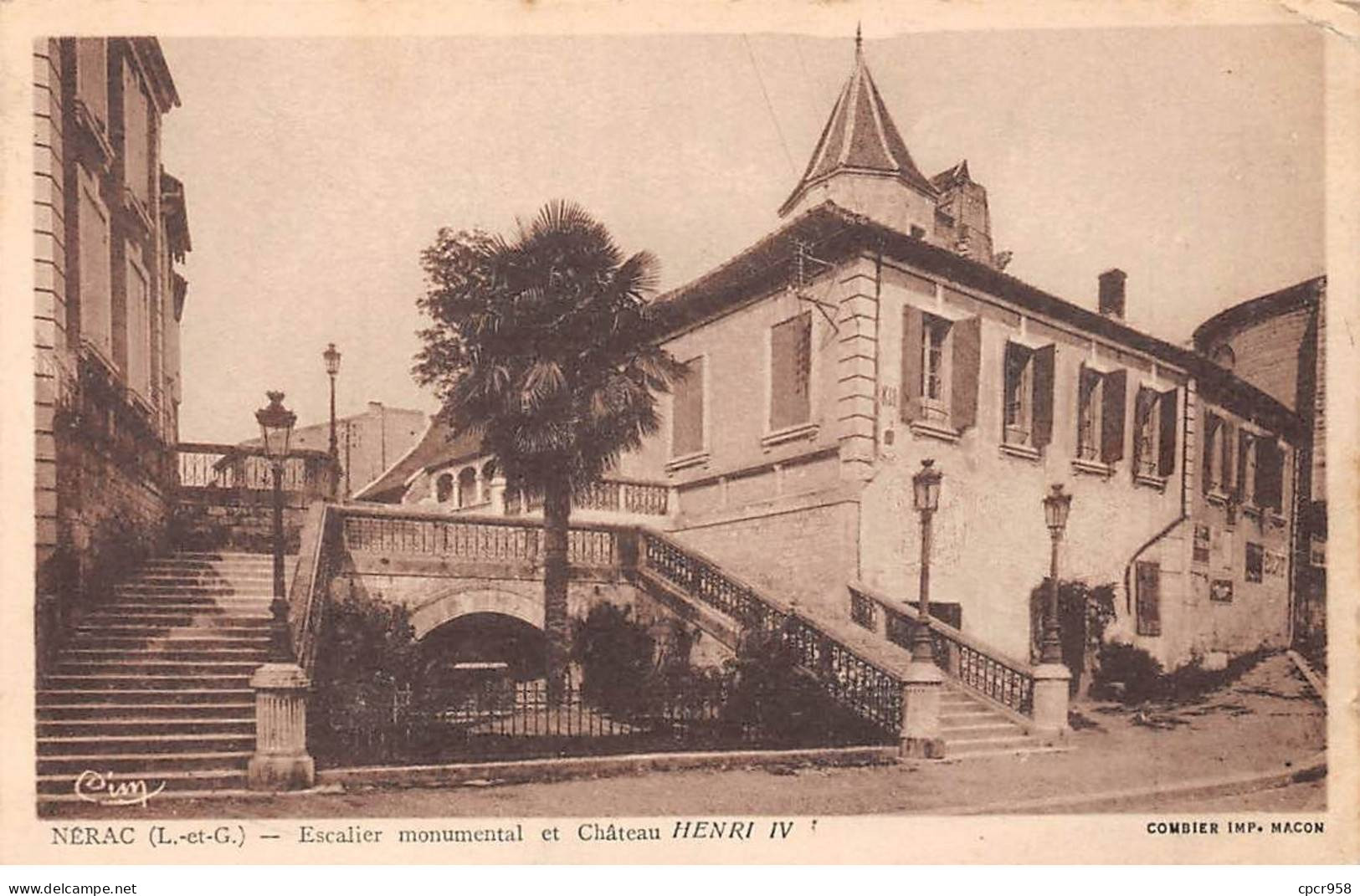 47 - NERAC - SAN54457 - Escalier Monumental Et Château Henri IV - Nerac