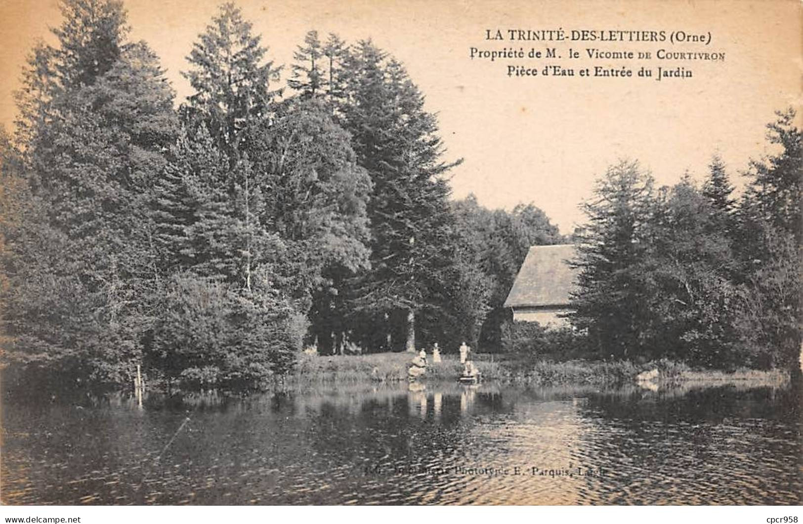 61 - LA TRINITE DES LETTIERS - SAN54547 - Propriété De M Le Vicomte De Courtivron - Pièce D'Eau Et Entrée Du Jardin - Other & Unclassified