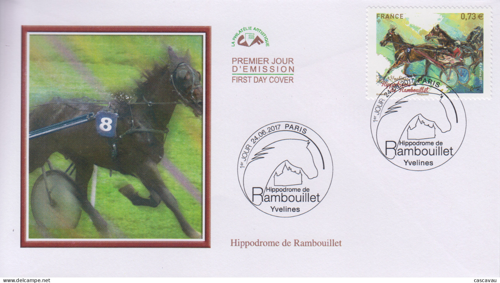 Enveloppe  FDC  1er  Jour    FRANCE    Hippodrome  De  RAMBOUILLET   Yvelines    2017 - 2010-2019