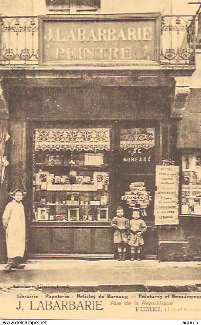 Ceci Est Une COPIE    "C'était La France " FUMEL  LIBRAIRIE Rue De La République - Fumel