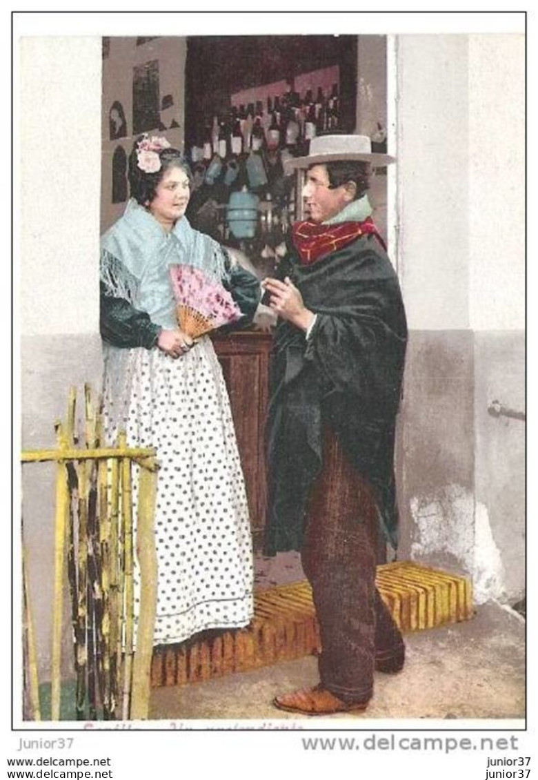 2 Cartes D'Espagne  Seville Sevilla,couple En Costume, écrite En 1926 & Nuco - Sonstige & Ohne Zuordnung