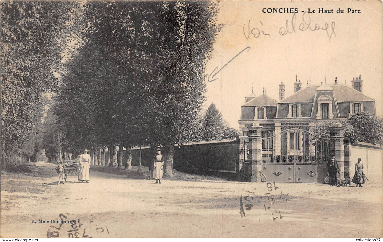 27-CONCHES- LE HAUT DU PARC- VOIR ATTAGE DE CHIENS - Conches-en-Ouche