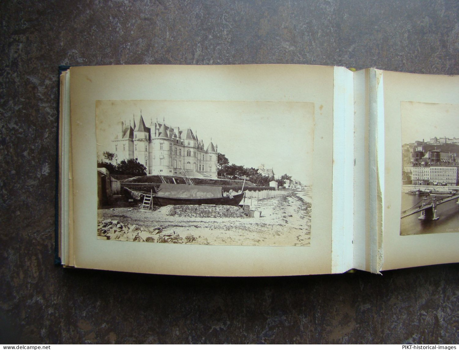 ALBUM PHOTOS ANCIEN 1880 VOYAGE BAUX PROVENCE AVIGNON ARLES NIMES MARSEILLE LYON ARCACHON CHATEAUX RENAISSANCE LOIRE TBE