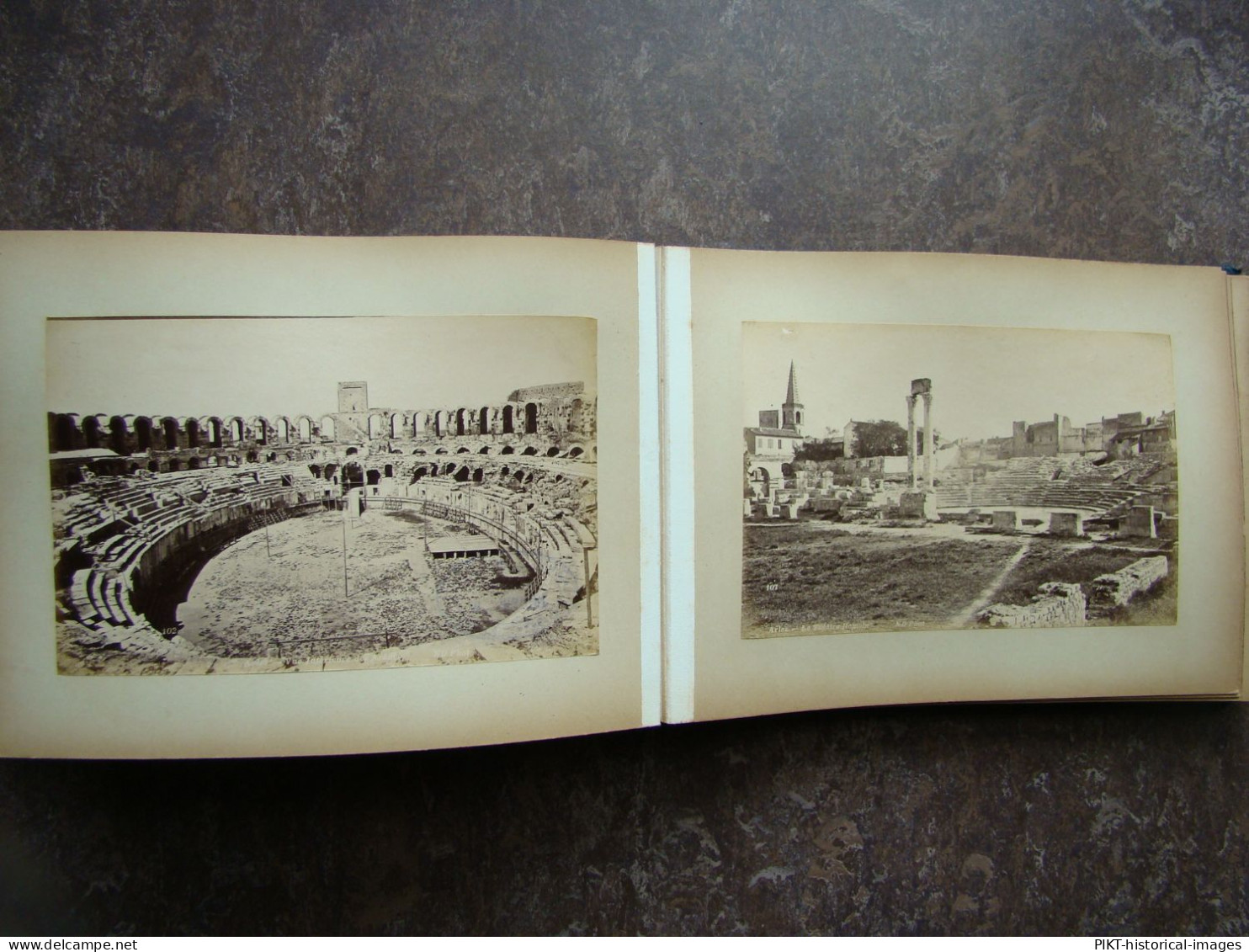 ALBUM PHOTOS ANCIEN 1880 VOYAGE BAUX PROVENCE AVIGNON ARLES NIMES MARSEILLE LYON ARCACHON CHATEAUX RENAISSANCE LOIRE TBE