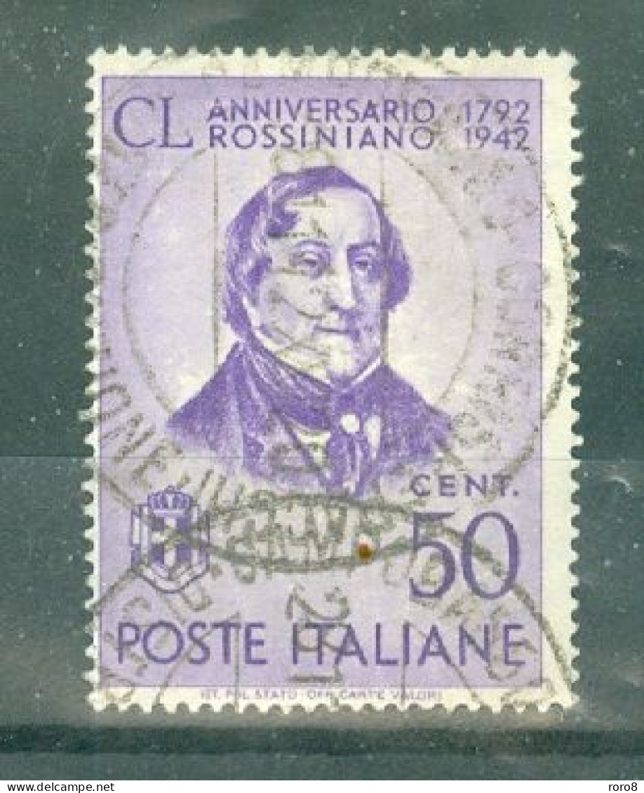 ITALIE - N°449 Oblitéré - 150°anniversaire De La Naissance Du Compositeur Rossini. - Ongebruikt