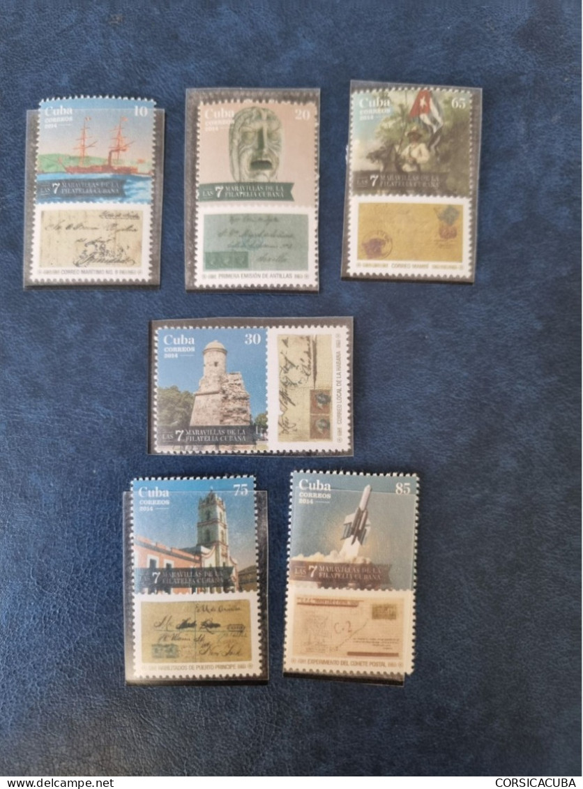 CUBA  NEUF  2014   7  MARAVILLAS  DE  LA  FILATELIA  CUBANA     //  PARFAIT  ETAT  //  1er  CHOIX  // - Unused Stamps