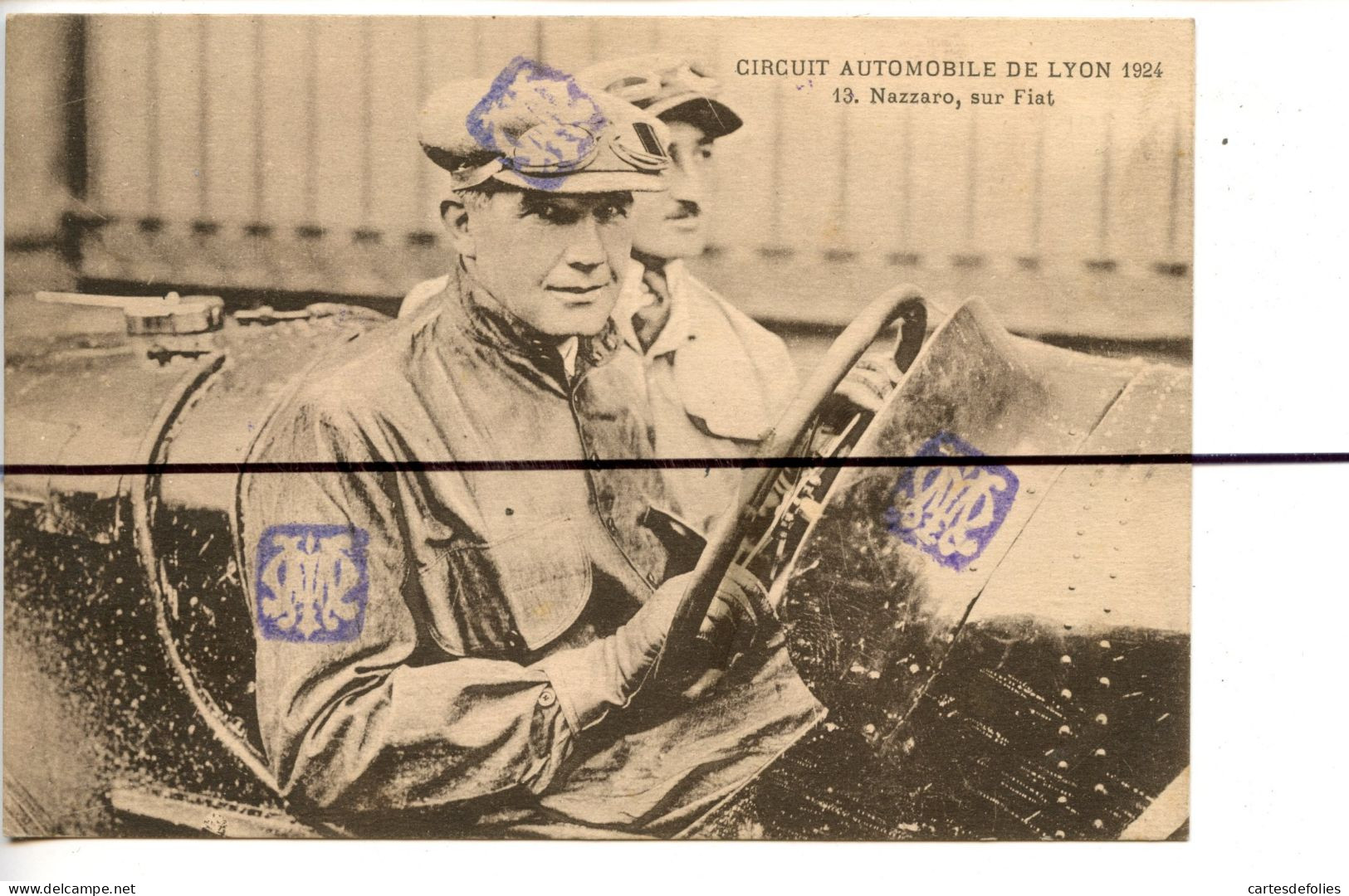 CPA . Circuit Automobile De  Lyon 1924 . 13.  Nazzaro , Sur Fiat . TamponS - Grand Prix / F1