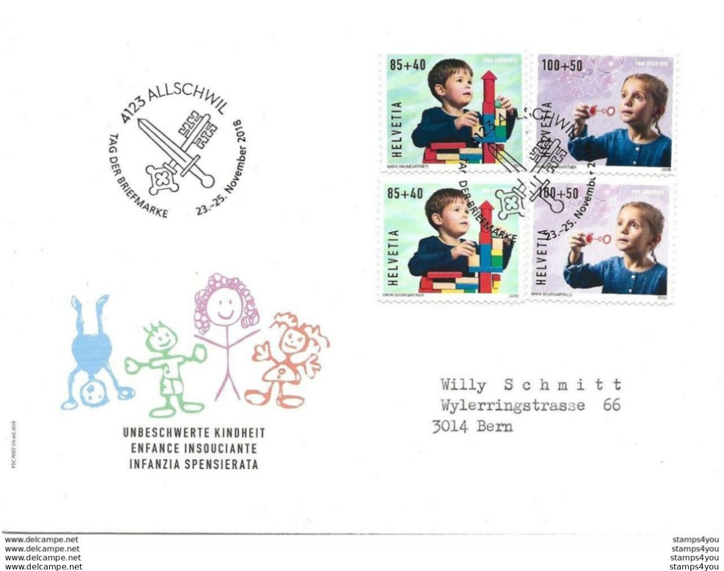 413 - 23 - Enveloppe Avec Oblit Spéciale "Tag Der Briefmarke Allschweil 2018" - Poststempel