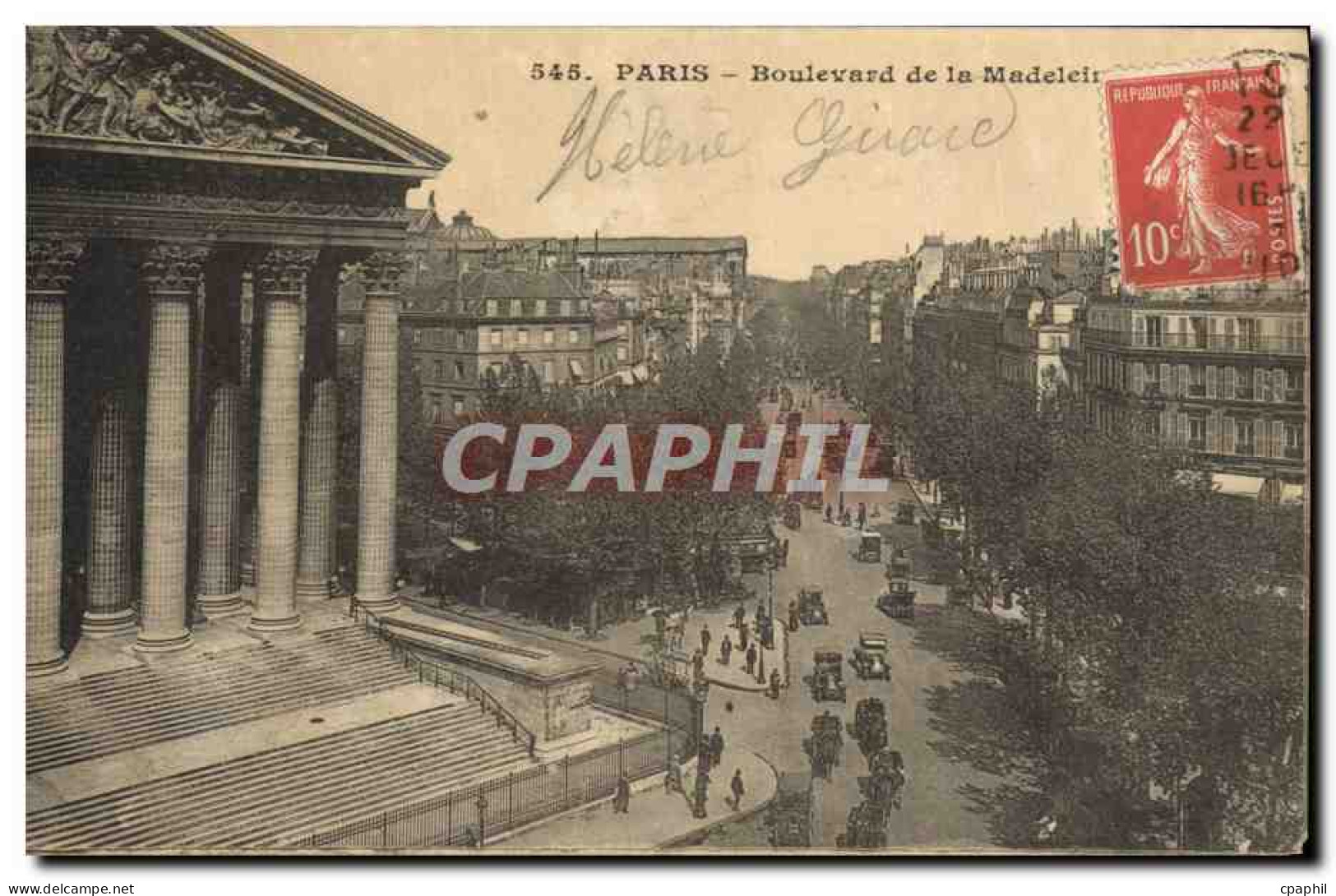 CPA Paris Boulevard De Madeleine - Autres Monuments, édifices
