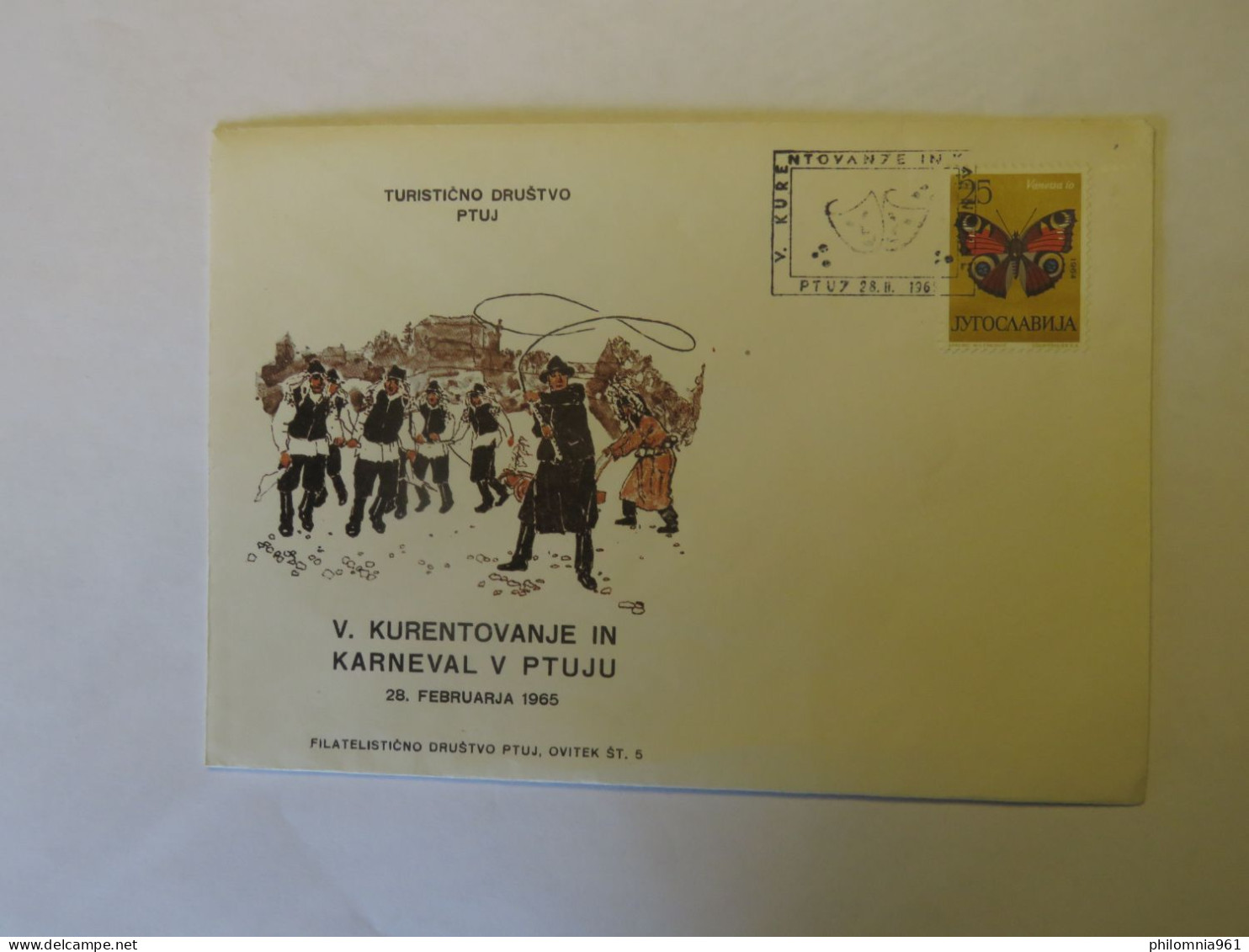 YUGOSLAVIA VIII. KURENTOVANJE IN KARNEVAL  V PTUJU 28. 2. 1965  FDC 1965 - Sonstige & Ohne Zuordnung