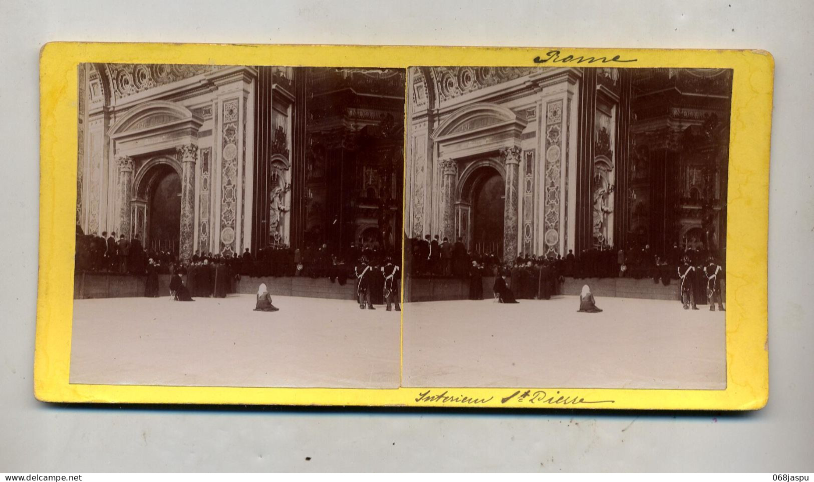 Photo Stéréoscopique Rome  Basilique   Saint Pierre - Stereoscopic