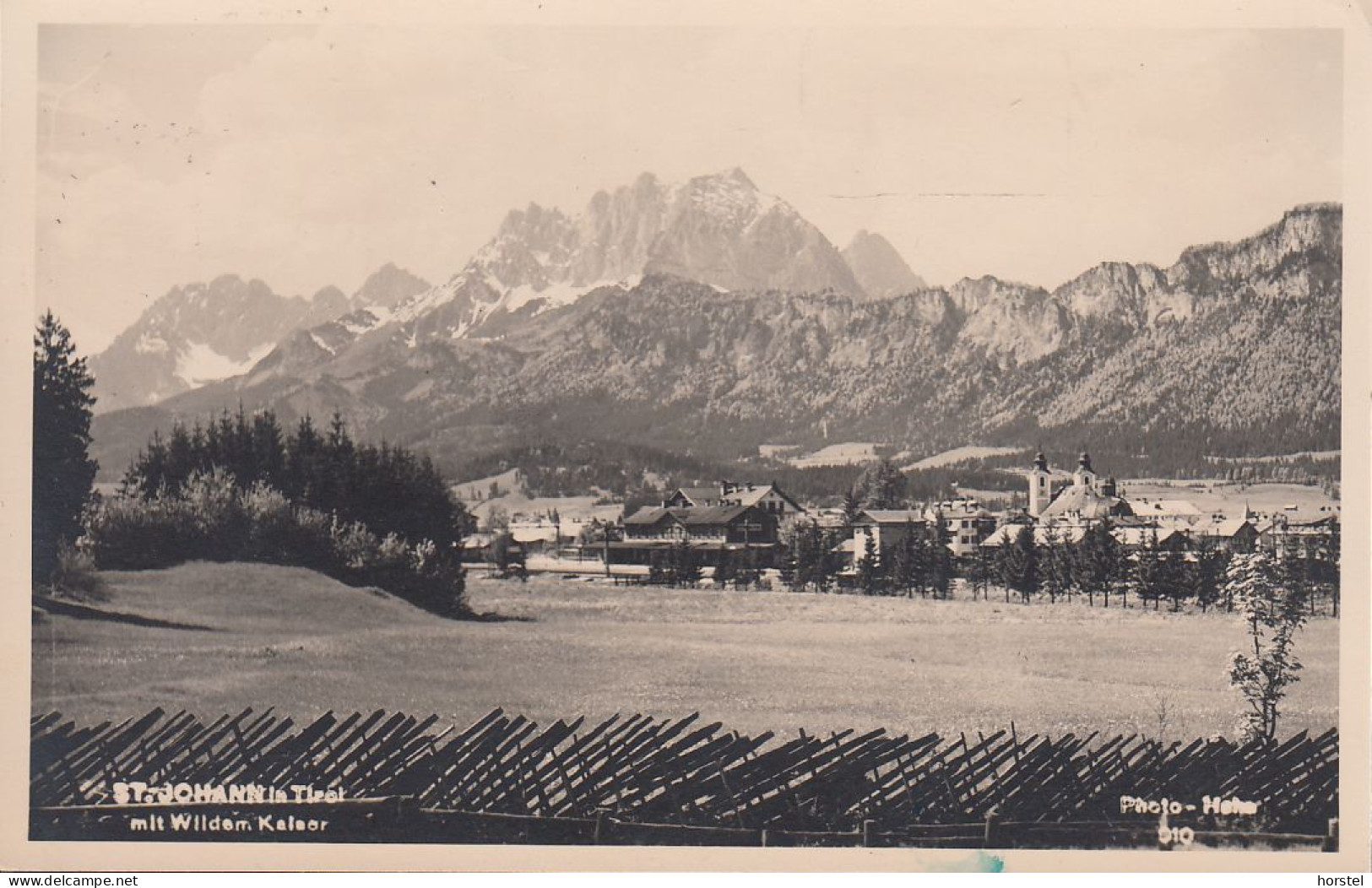 Austria - 6380 St. Johann In Tirol - Wilden Kaiser - Alte Ortsansicht Mit Kirche - Stamp 1943 - St. Johann In Tirol