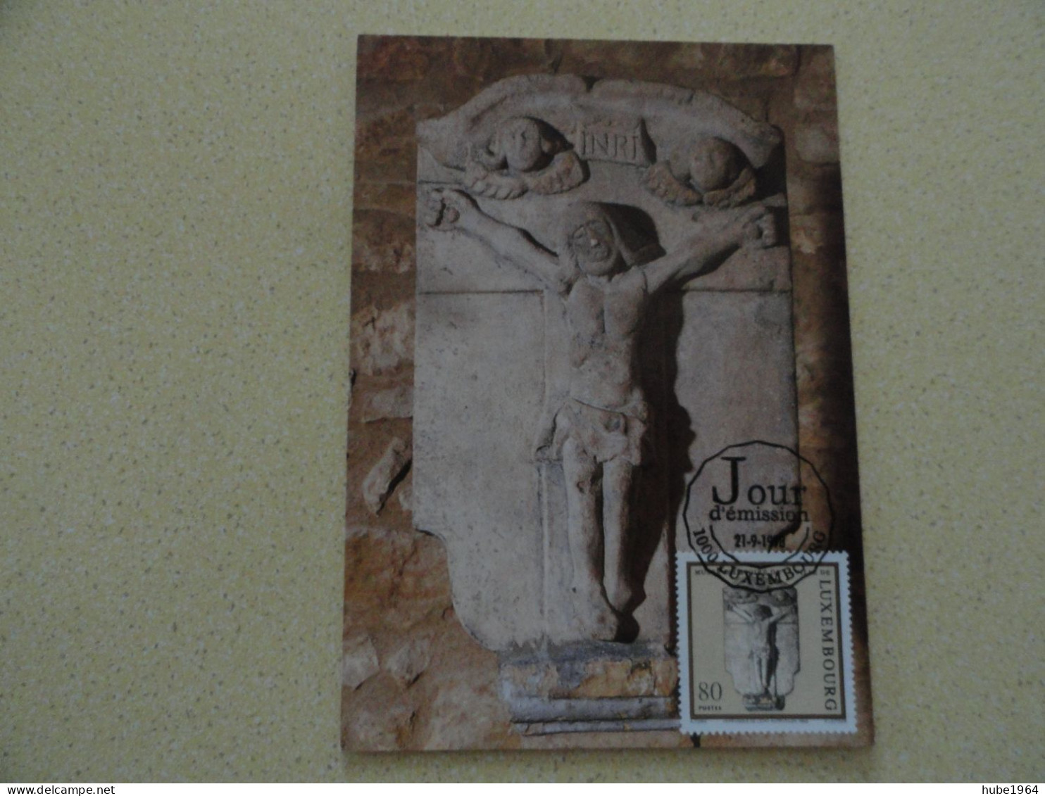 CARTE MAXIMUM CARD CROIX DE CHEMIN DE HOLLERICH LUXEMBOURG - Escultura