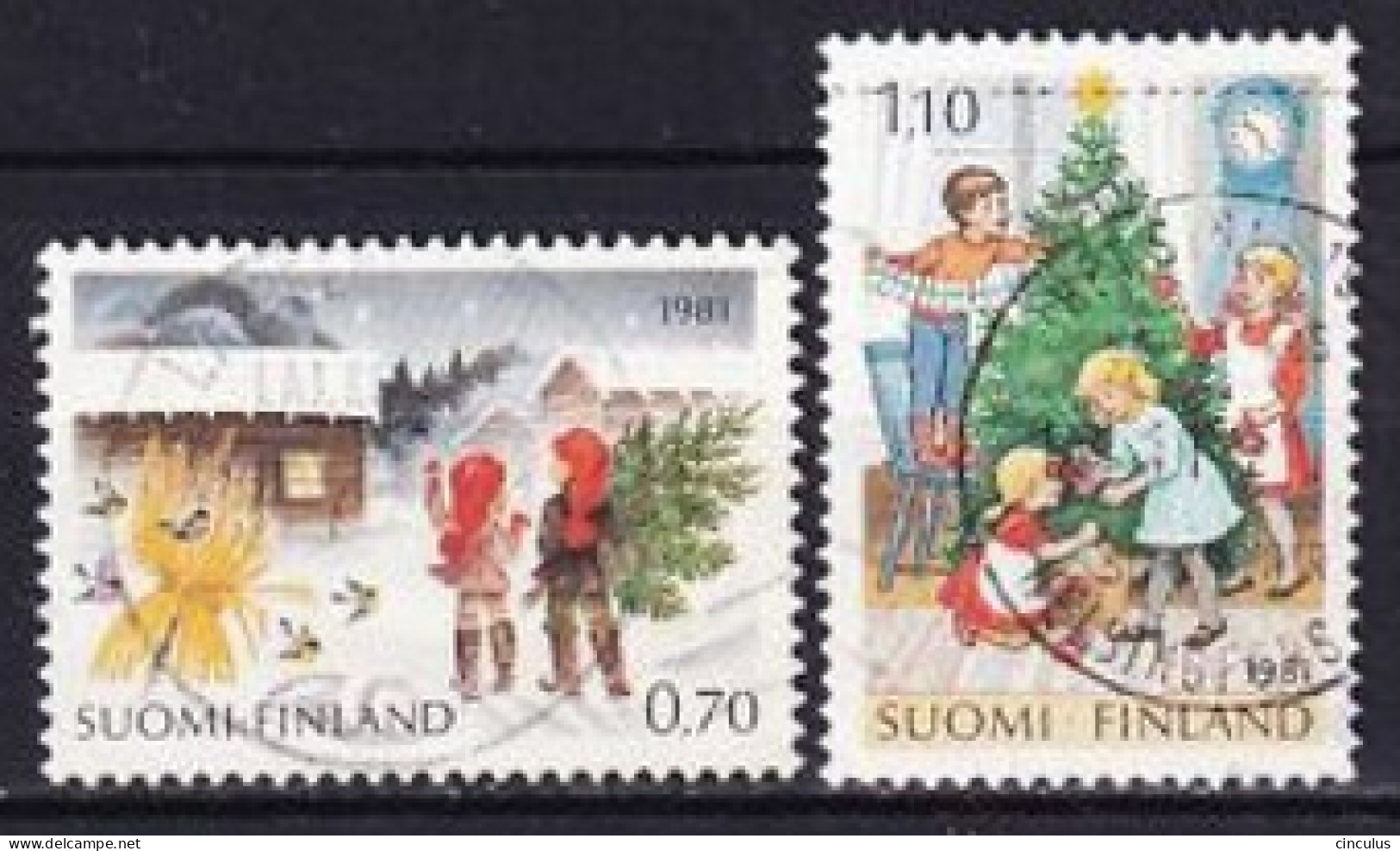 1981. Finland. Christmas. Used. Mi. Nr. 889-90 - Usados