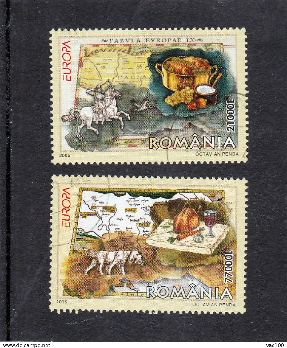 MEDICINE GASTRONOMY 2005 EUROPA CEPT FULL SET MNH USED! ROMANIA. - 2005