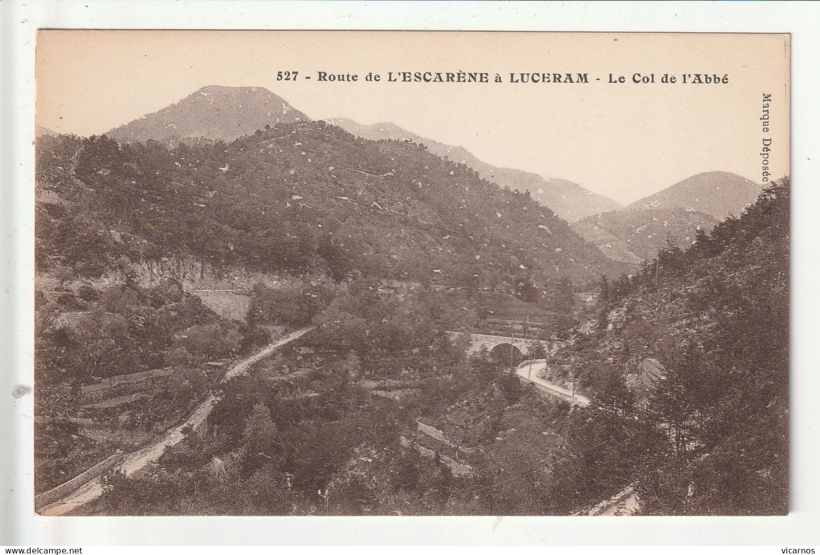 CP 06 Route De L'Escarene à Luceram Le Col De L'Abbé - L'Escarène