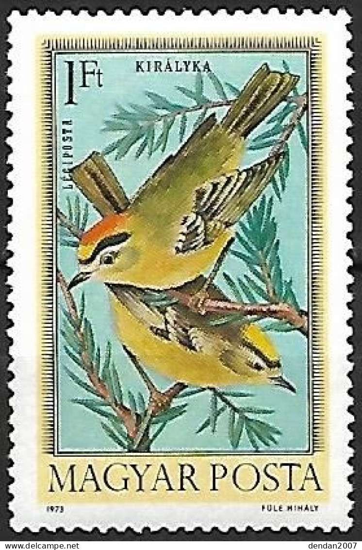 Hungary (Magyar) - MNH ** 1973 :    Common Firecrest -   Regulus Ignicapilla - Songbirds & Tree Dwellers